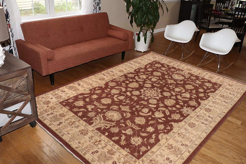 handmade Traditional Kafkaz Brown Tan Hand Knotted RECTANGLE 100% WOOL area rug 10x14