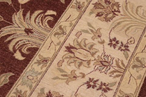 handmade Traditional Kafkaz Brown Tan Hand Knotted RECTANGLE 100% WOOL area rug 10x14