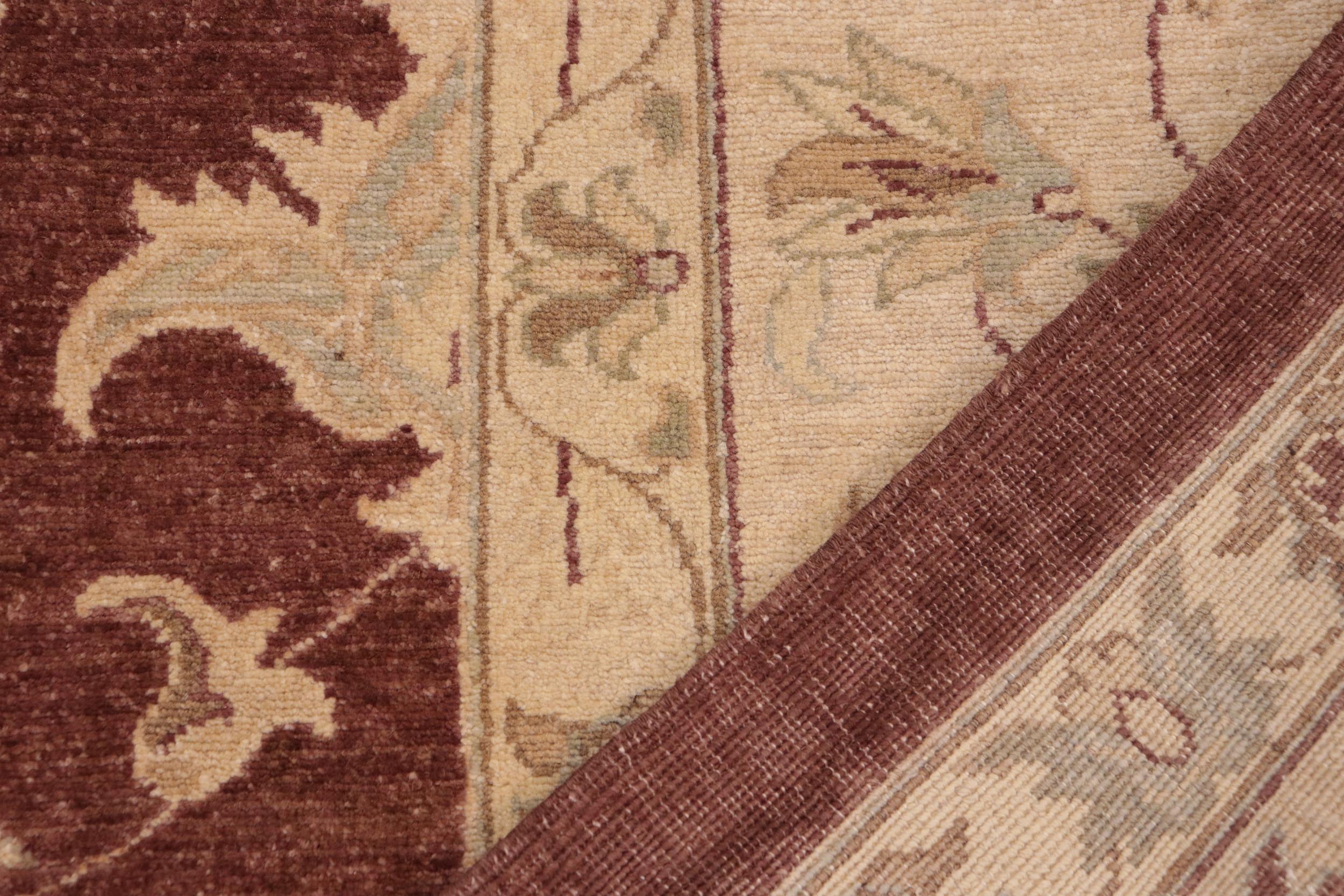 handmade Traditional Kafkaz Brown Tan Hand Knotted RECTANGLE 100% WOOL area rug 10x14
