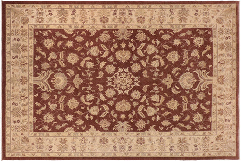 handmade Traditional Kafkaz Brown Tan Hand Knotted RECTANGLE 100% WOOL area rug 10x14
