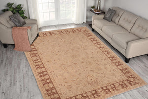 handmade Traditional Kafkaz Tan Brown Hand Knotted RECTANGLE 100% WOOL area rug 10x14