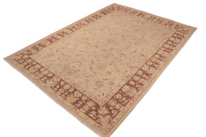 handmade Traditional Kafkaz Tan Brown Hand Knotted RECTANGLE 100% WOOL area rug 10x14