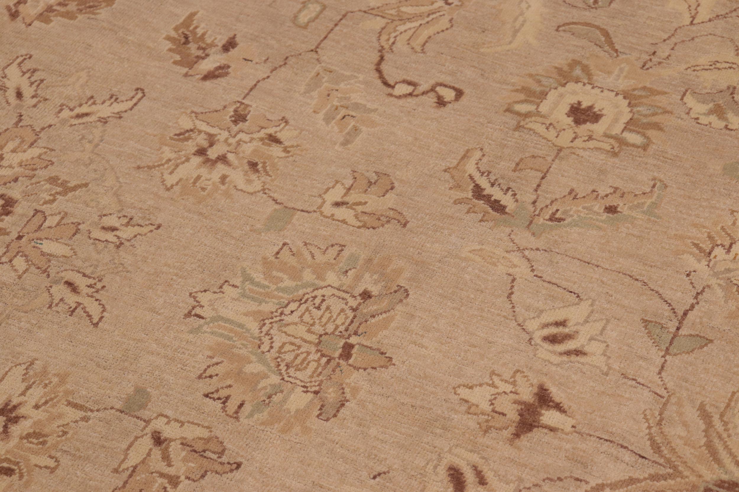 handmade Traditional Kafkaz Tan Brown Hand Knotted RECTANGLE 100% WOOL area rug 10x14