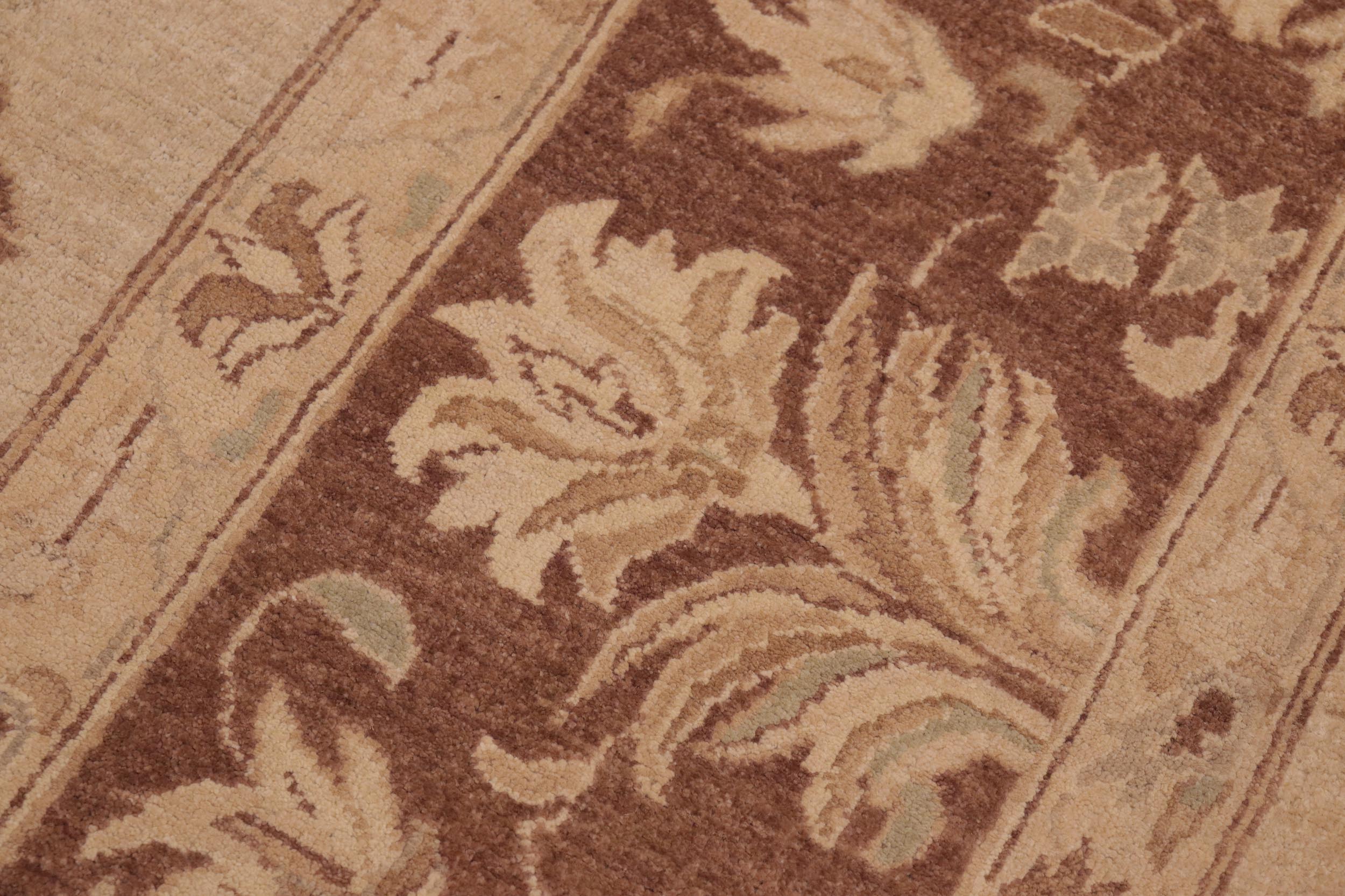 handmade Traditional Kafkaz Tan Brown Hand Knotted RECTANGLE 100% WOOL area rug 10x14