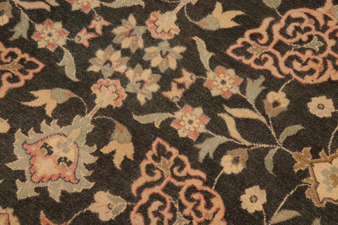 handmade Traditional Kafkaz Charcoal Green Hand Knotted RECTANGLE 100% WOOL area rug 9x12