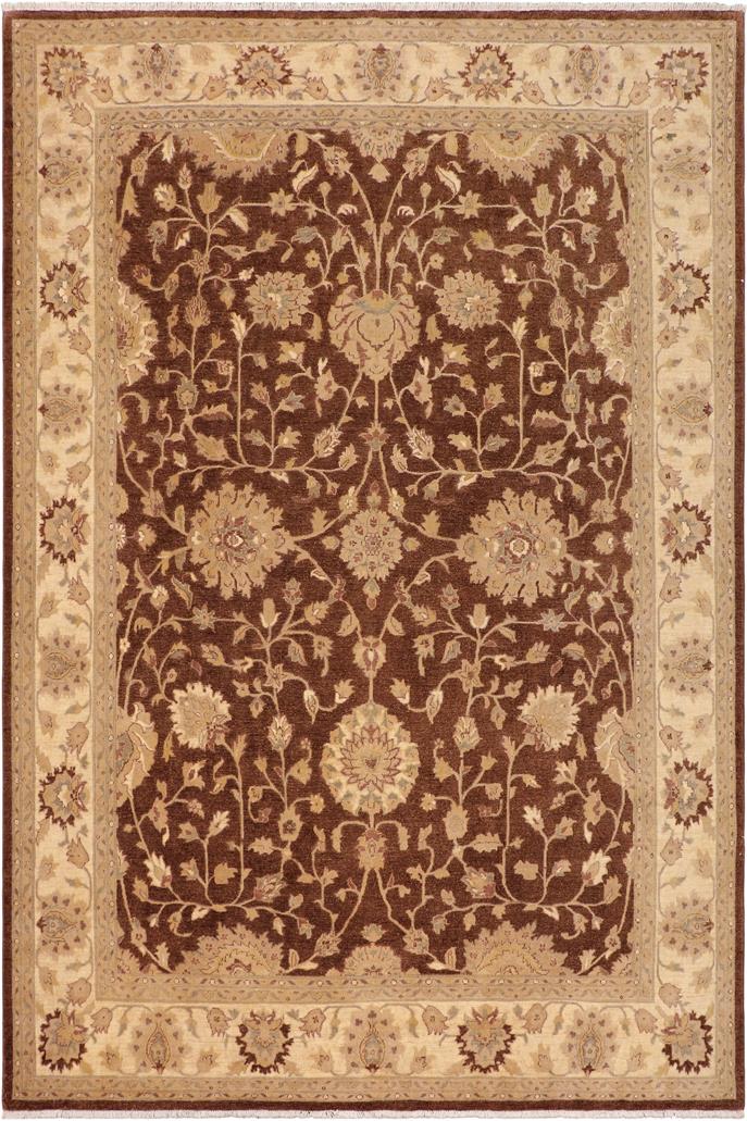 handmade Traditional Kafkaz Brown Beige Hand Knotted RECTANGLE 100% WOOL area rug 9 x 11