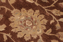 handmade Traditional Kafkaz Brown Beige Hand Knotted RECTANGLE 100% WOOL area rug 9x11
