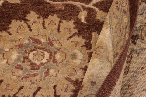 handmade Traditional Kafkaz Brown Beige Hand Knotted RECTANGLE 100% WOOL area rug 9x11
