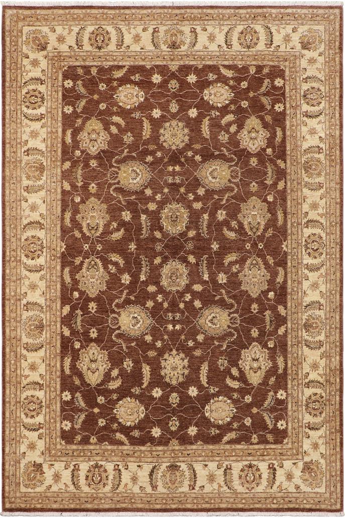 handmade Traditional Kafkaz Brown Beige Hand Knotted RECTANGLE 100% WOOL area rug 9 x 12