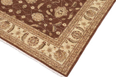 handmade Traditional Kafkaz Brown Beige Hand Knotted RECTANGLE 100% WOOL area rug 9 x 12