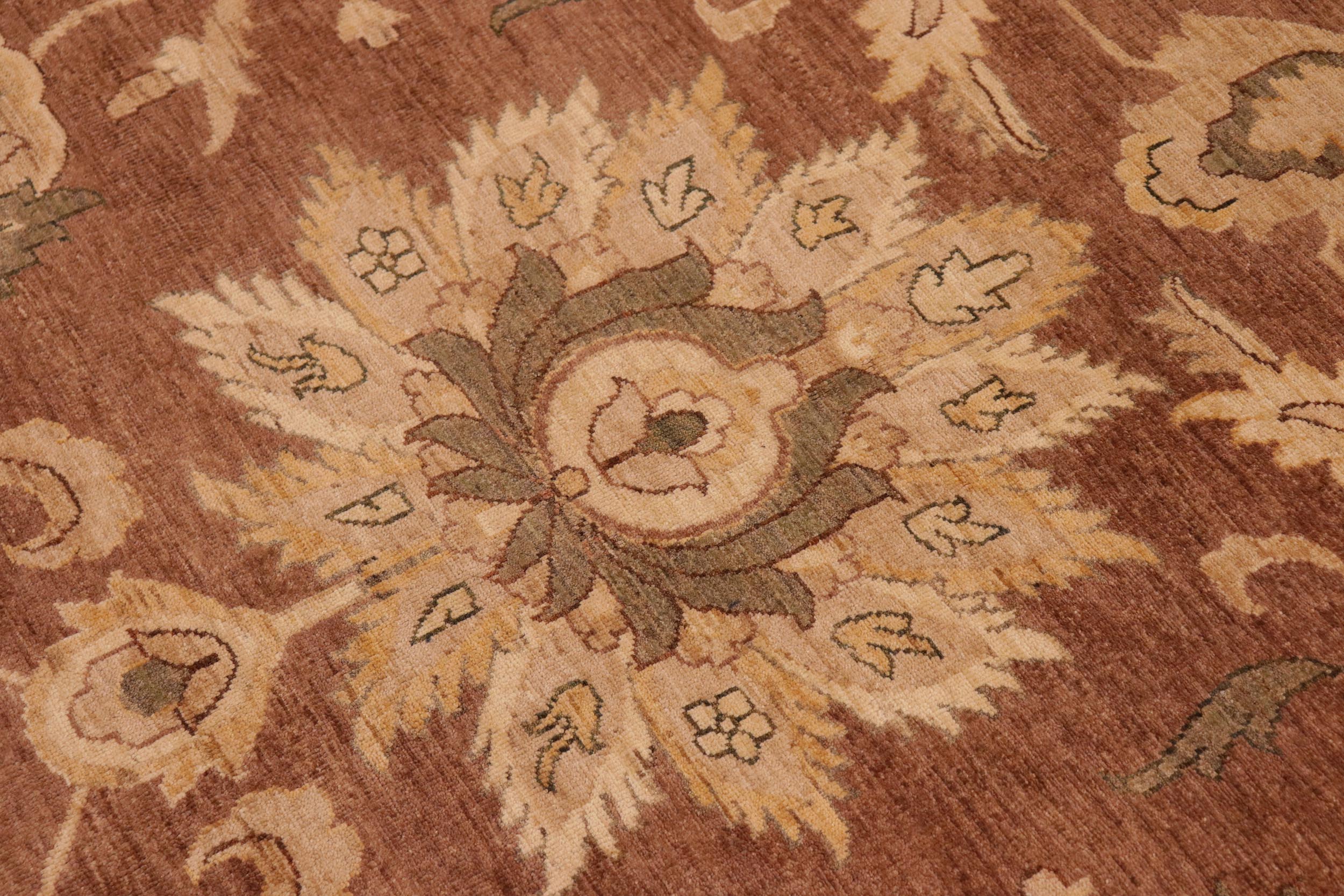 handmade Traditional Kafkaz Brown Dark Tan Hand Knotted RECTANGLE 100% WOOL area rug 10x13