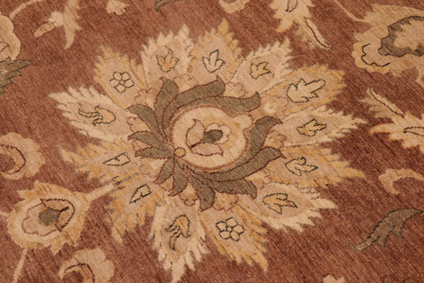 handmade Traditional Kafkaz Brown Dark Tan Hand Knotted RECTANGLE 100% WOOL area rug 10x13