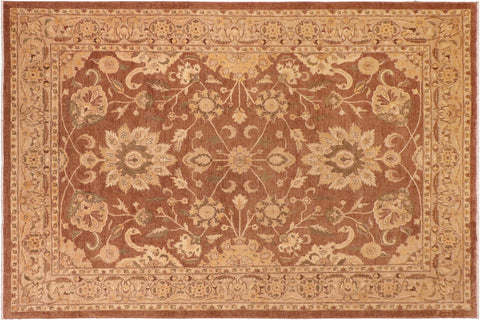 handmade Traditional Kafkaz Brown Dark Tan Hand Knotted RECTANGLE 100% WOOL area rug 10x13