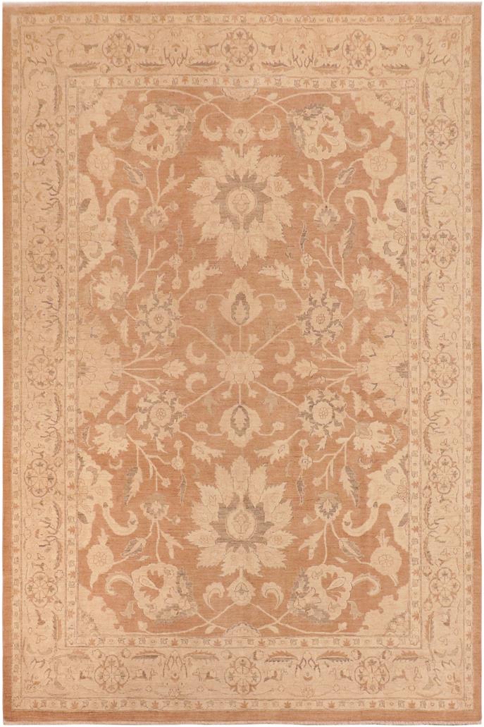 handmade Traditional Kafkaz Brown Tan Hand Knotted RECTANGLE 100% WOOL area rug 10 x 14
