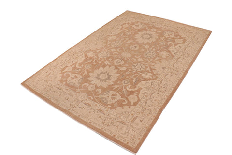 handmade Traditional Kafkaz Brown Tan Hand Knotted RECTANGLE 100% WOOL area rug 10x14