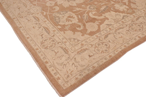 handmade Traditional Kafkaz Brown Tan Hand Knotted RECTANGLE 100% WOOL area rug 10x14