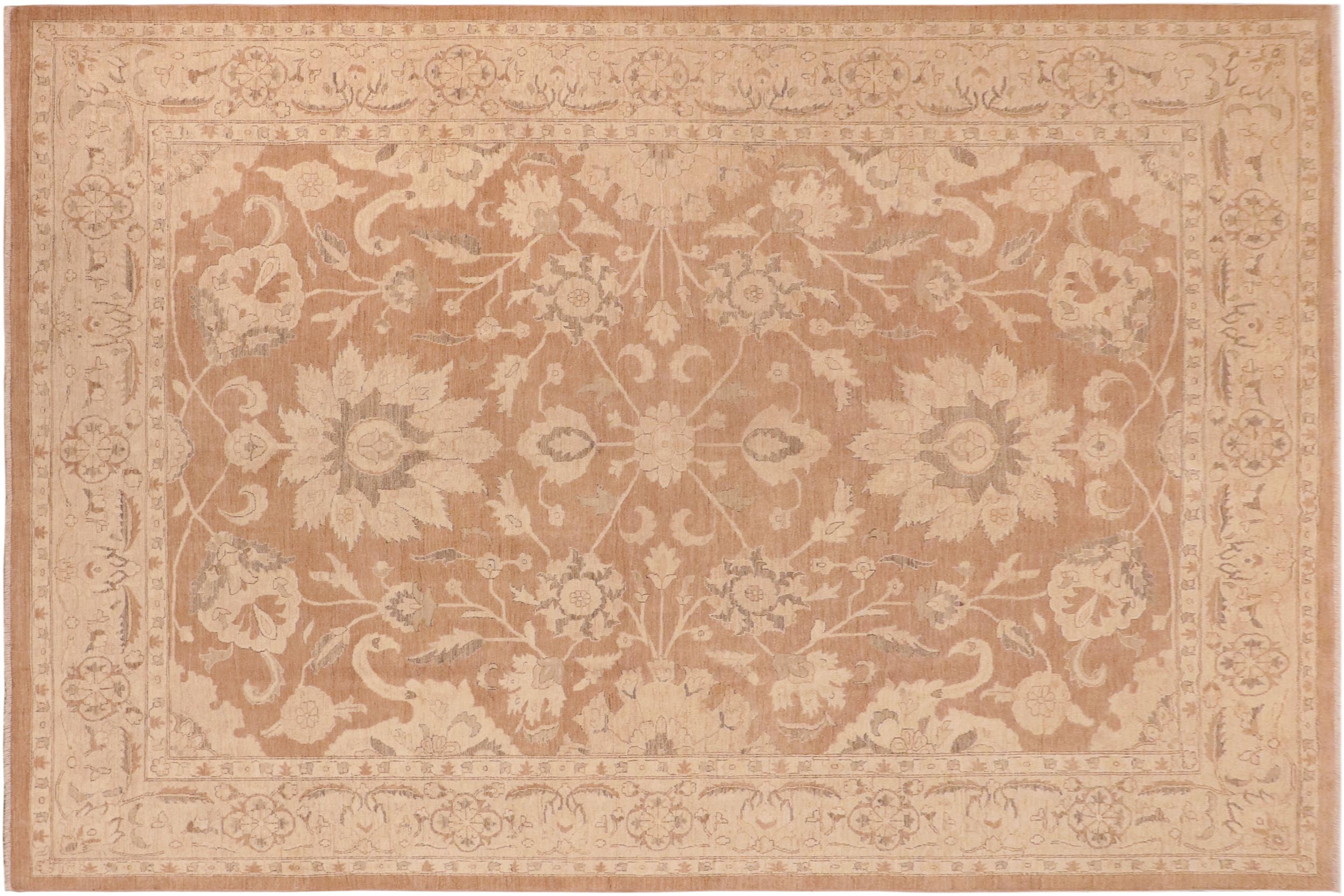 handmade Traditional Kafkaz Brown Tan Hand Knotted RECTANGLE 100% WOOL area rug 10x14