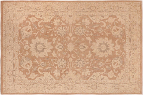 handmade Traditional Kafkaz Brown Tan Hand Knotted RECTANGLE 100% WOOL area rug 10x14