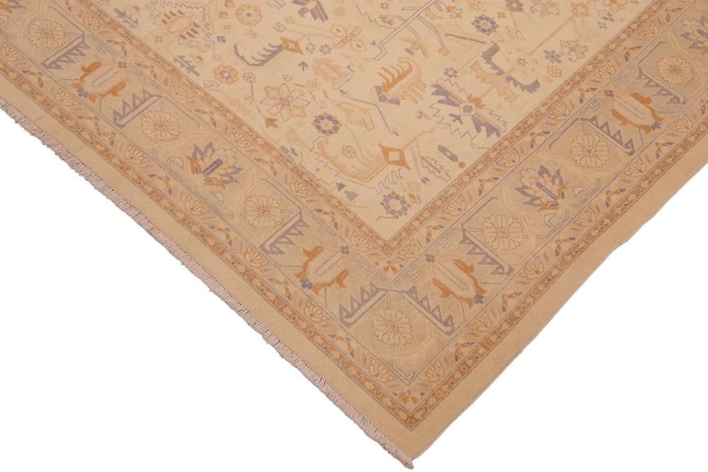 handmade Traditional Kafkaz Beige Lt. Gray Hand Knotted RECTANGLE 100% WOOL area rug 8x10