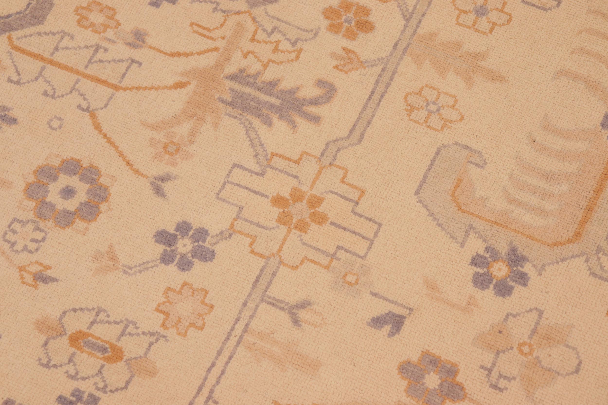 handmade Traditional Kafkaz Beige Lt. Gray Hand Knotted RECTANGLE 100% WOOL area rug 8x10