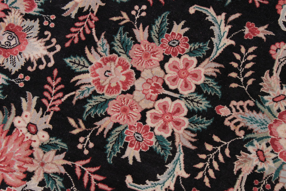 handmade Traditional Sarook Black Red Hand Knotted RECTANGLE 100% WOOL area rug 9x12