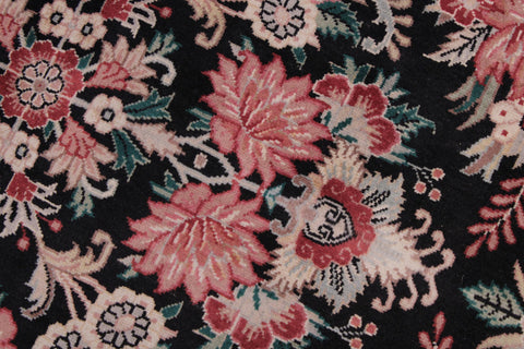 handmade Traditional Sarook Black Red Hand Knotted RECTANGLE 100% WOOL area rug 9x12