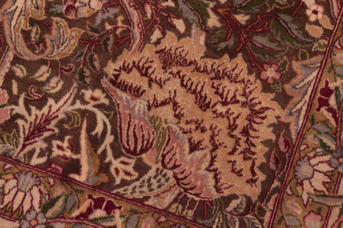 handmade Transitional William Brown Ivory Hand Knotted RECTANGLE 100% WOOL area rug 9x12