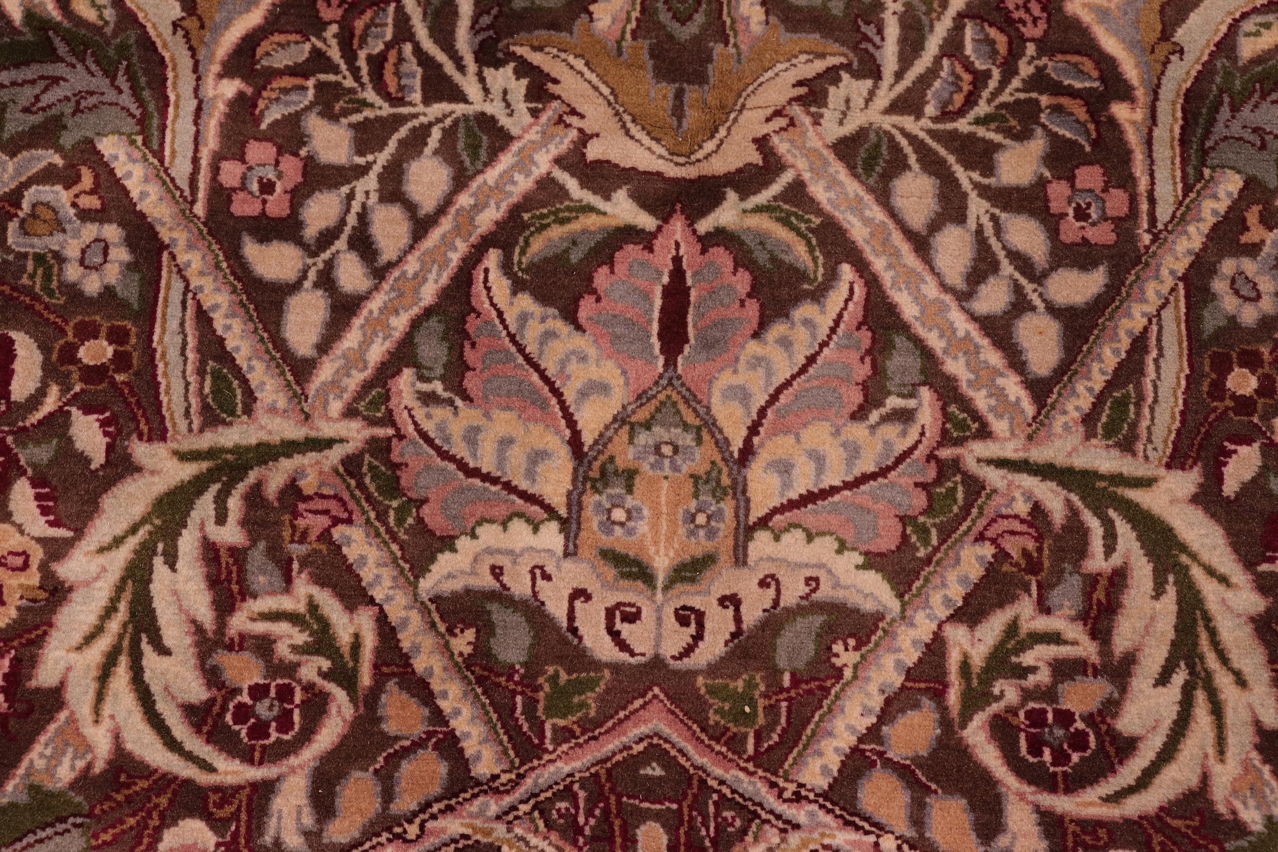 handmade Transitional William Brown Ivory Hand Knotted RECTANGLE 100% WOOL area rug 9x12