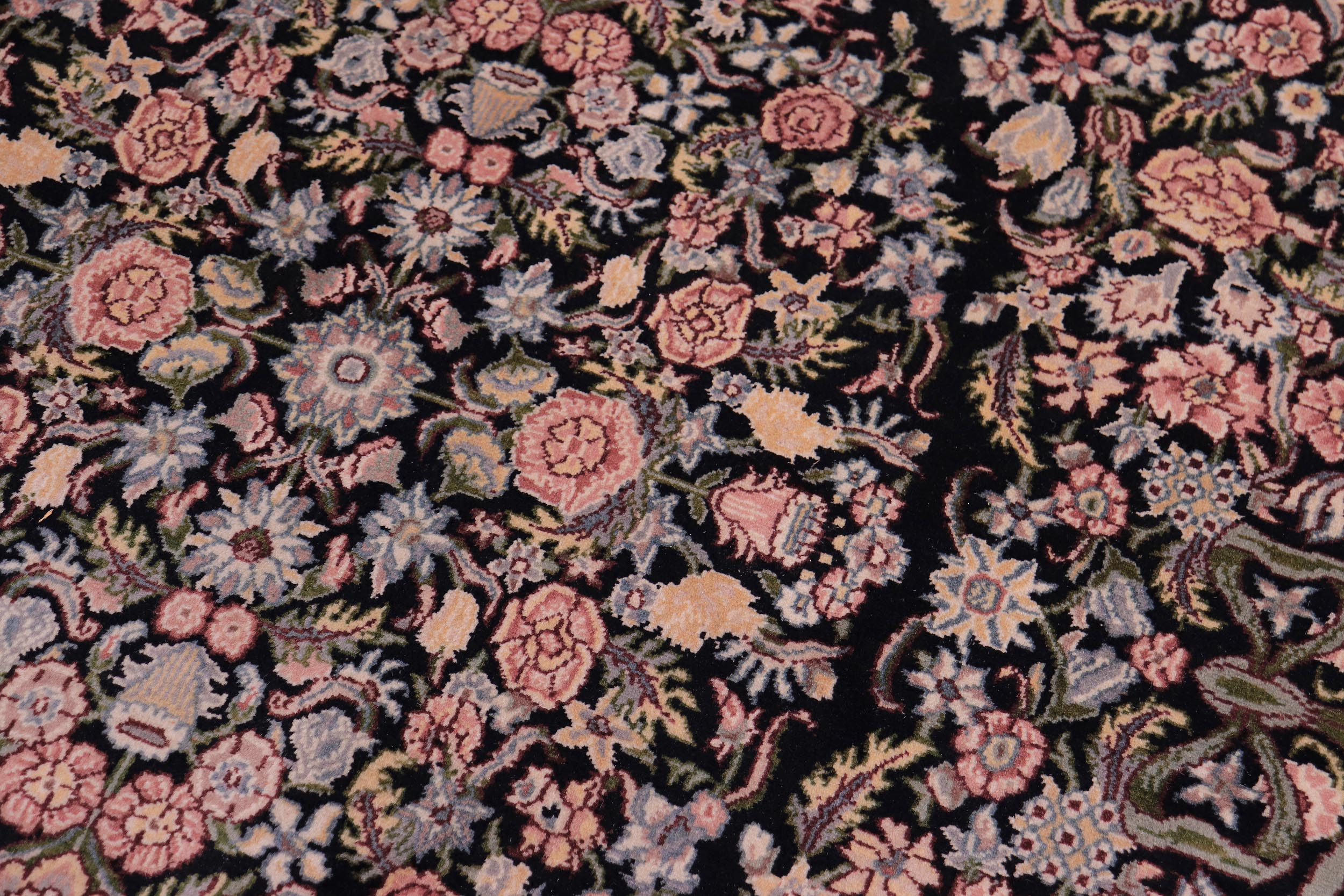 handmade Traditional Tamour Black Black Hand Knotted RECTANGLE 100% WOOL area rug 9x12