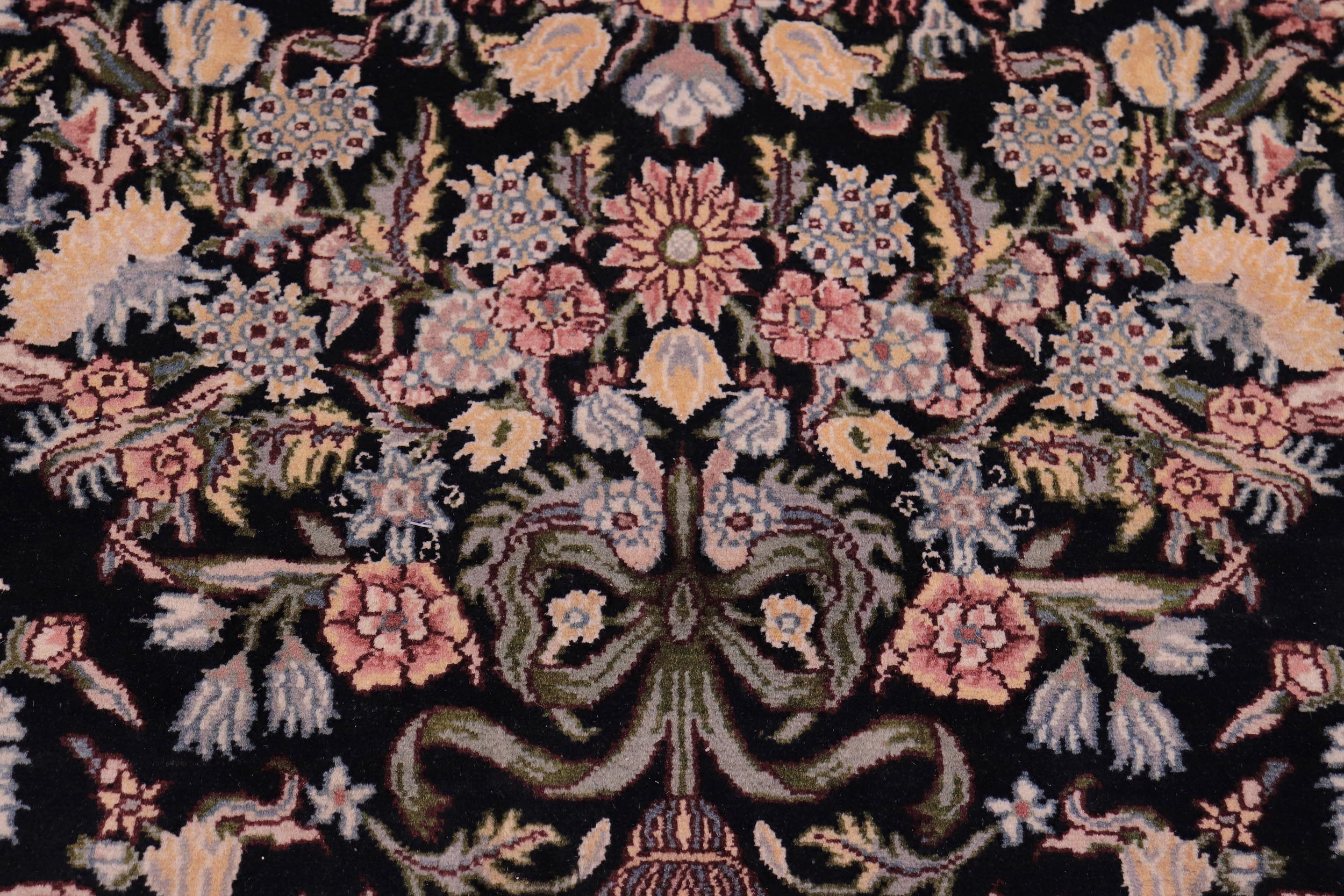 handmade Traditional Tamour Black Black Hand Knotted RECTANGLE 100% WOOL area rug 9x12