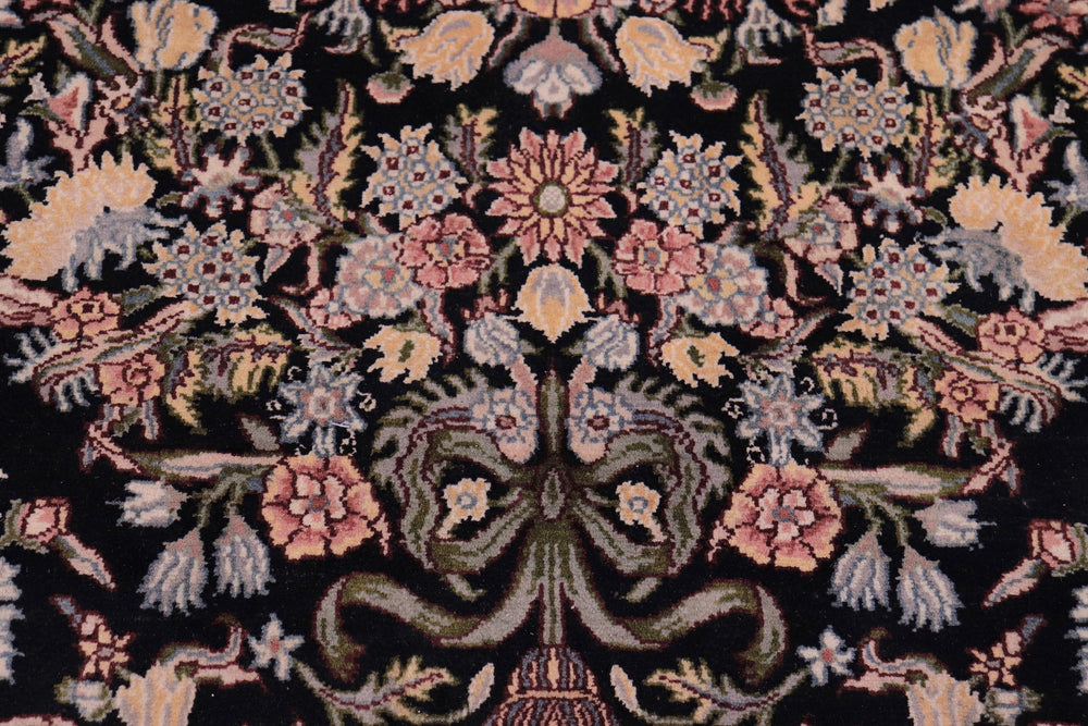 handmade Traditional Tamour Black Black Hand Knotted RECTANGLE 100% WOOL area rug 9x12