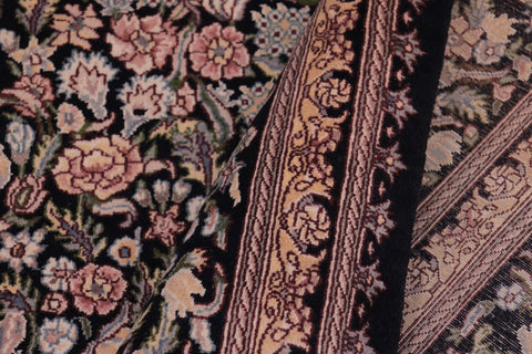 handmade Traditional Tamour Black Black Hand Knotted RECTANGLE 100% WOOL area rug 9x12