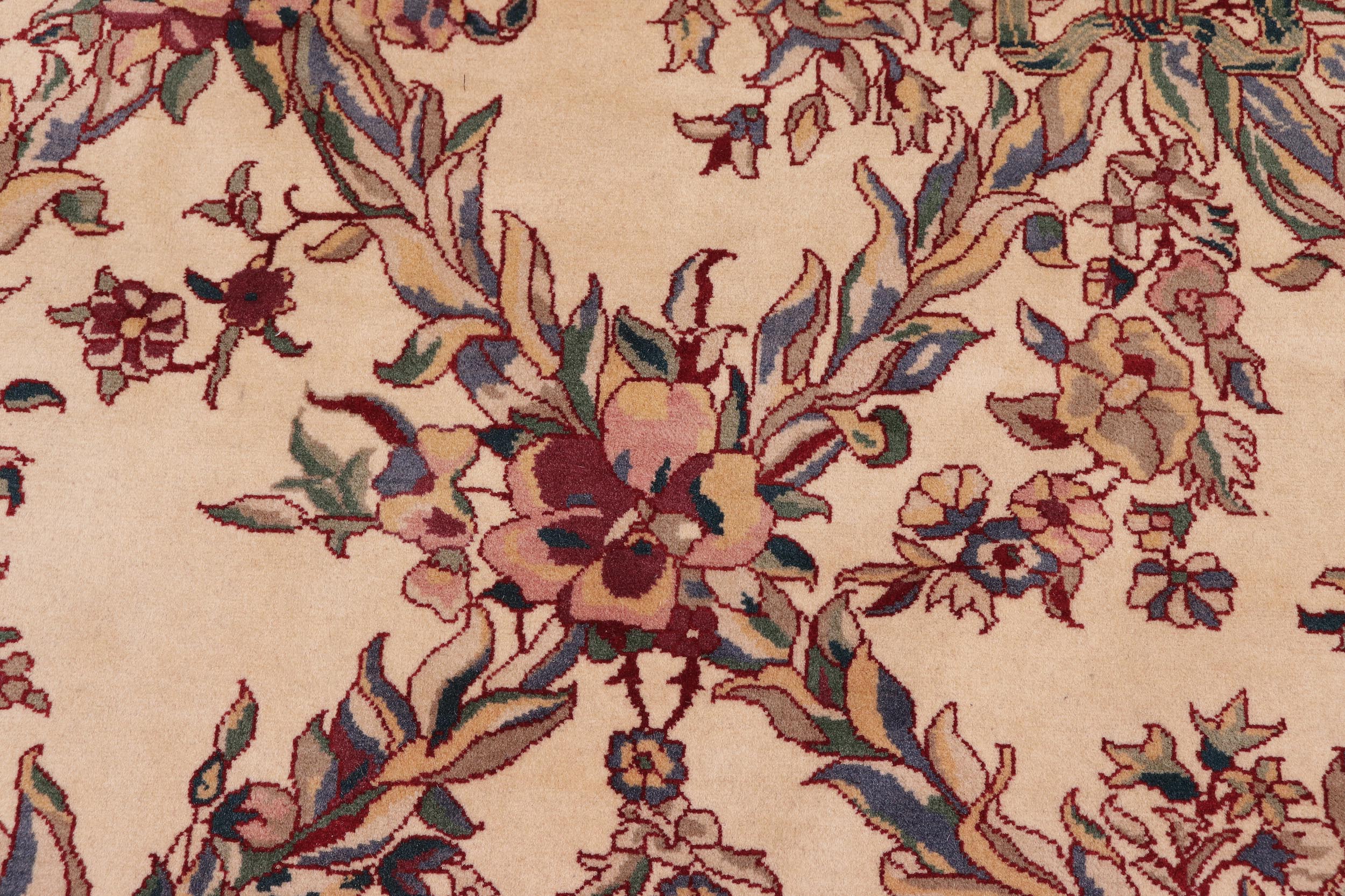 handmade Transitional Basan Ivory Ivory Hand Knotted RECTANGLE 100% WOOL area rug 9x12