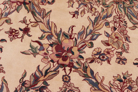 handmade Transitional Basan Ivory Ivory Hand Knotted RECTANGLE 100% WOOL area rug 9x12