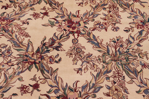 handmade Transitional Basan Ivory Ivory Hand Knotted RECTANGLE 100% WOOL area rug 9x12