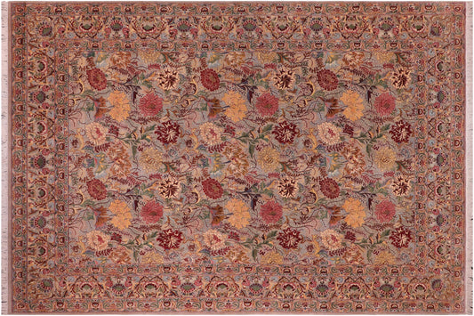 handmade Transitional Morris Lt. Gray Lt. Gray Hand Knotted RECTANGLE 100% WOOL area rug 9x12