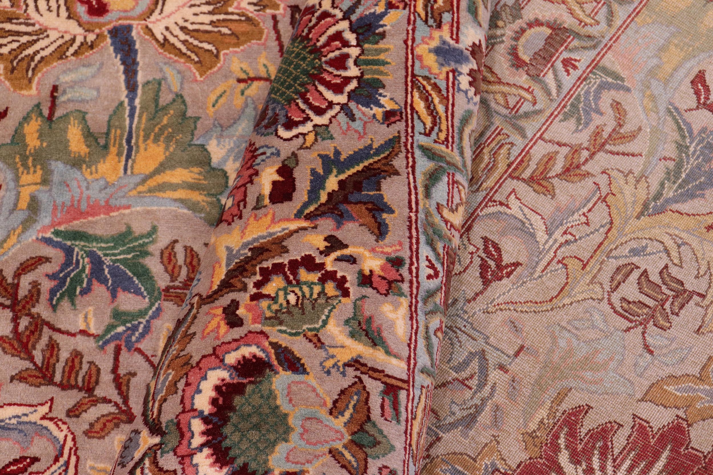 handmade Transitional Morris Lt. Gray Lt. Gray Hand Knotted RECTANGLE 100% WOOL area rug 9x12