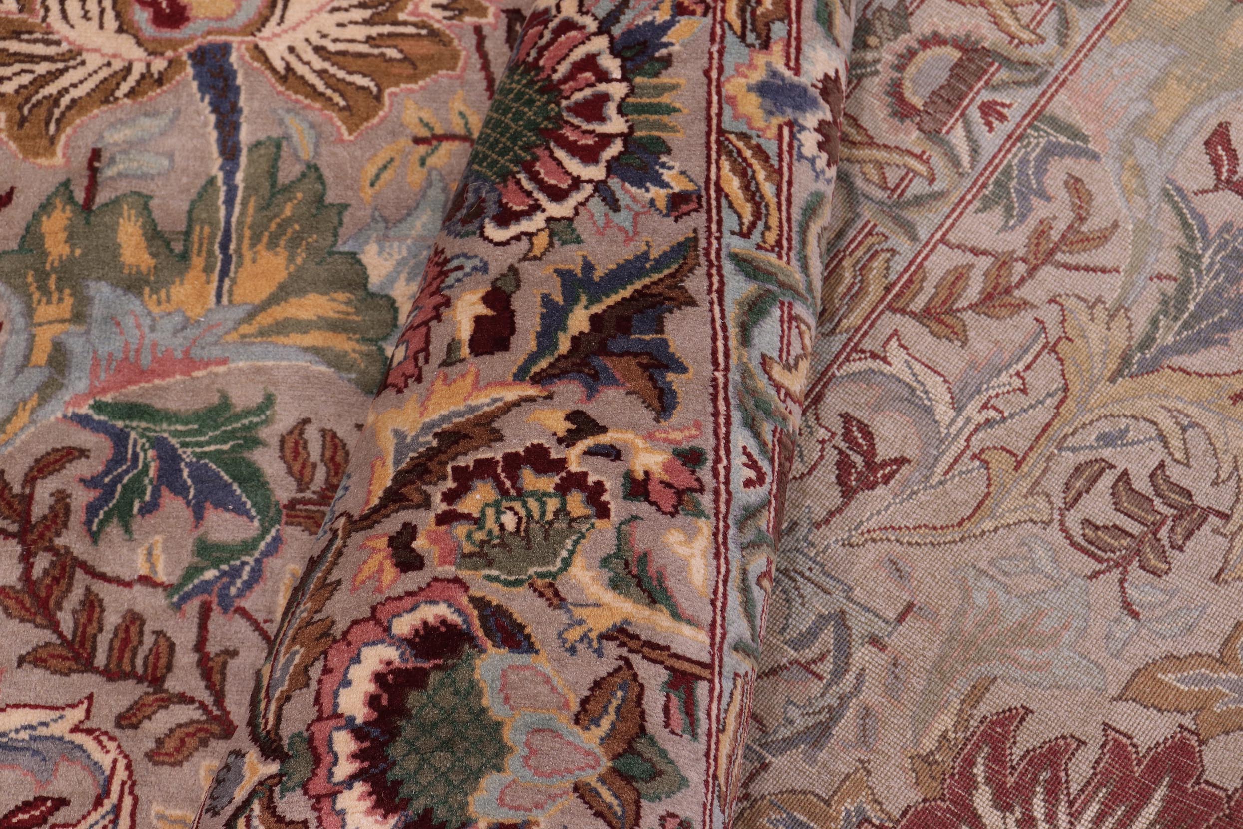handmade Transitional Morris Lt. Gray Lt. Gray Hand Knotted RECTANGLE 100% WOOL area rug 9x12