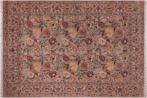 handmade Transitional Morris Lt. Gray Lt. Gray Hand Knotted RECTANGLE 100% WOOL area rug 9x12