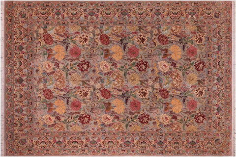 handmade Transitional Morris Lt. Gray Lt. Gray Hand Knotted RECTANGLE 100% WOOL area rug 9x12