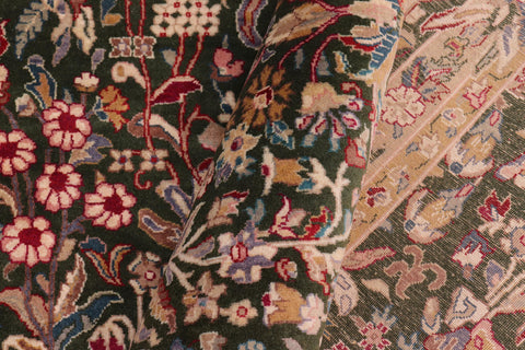 handmade Transitional Gulshan Green Lt. Green Hand Knotted RECTANGLE 100% WOOL area rug 9x12