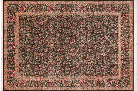 handmade Transitional Gulshan Green Lt. Green Hand Knotted RECTANGLE 100% WOOL area rug 9x12