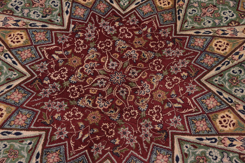 handmade Traditional Mugalart Brown Multi Hand Knotted RECTANGLE 100% WOOL area rug 9x12