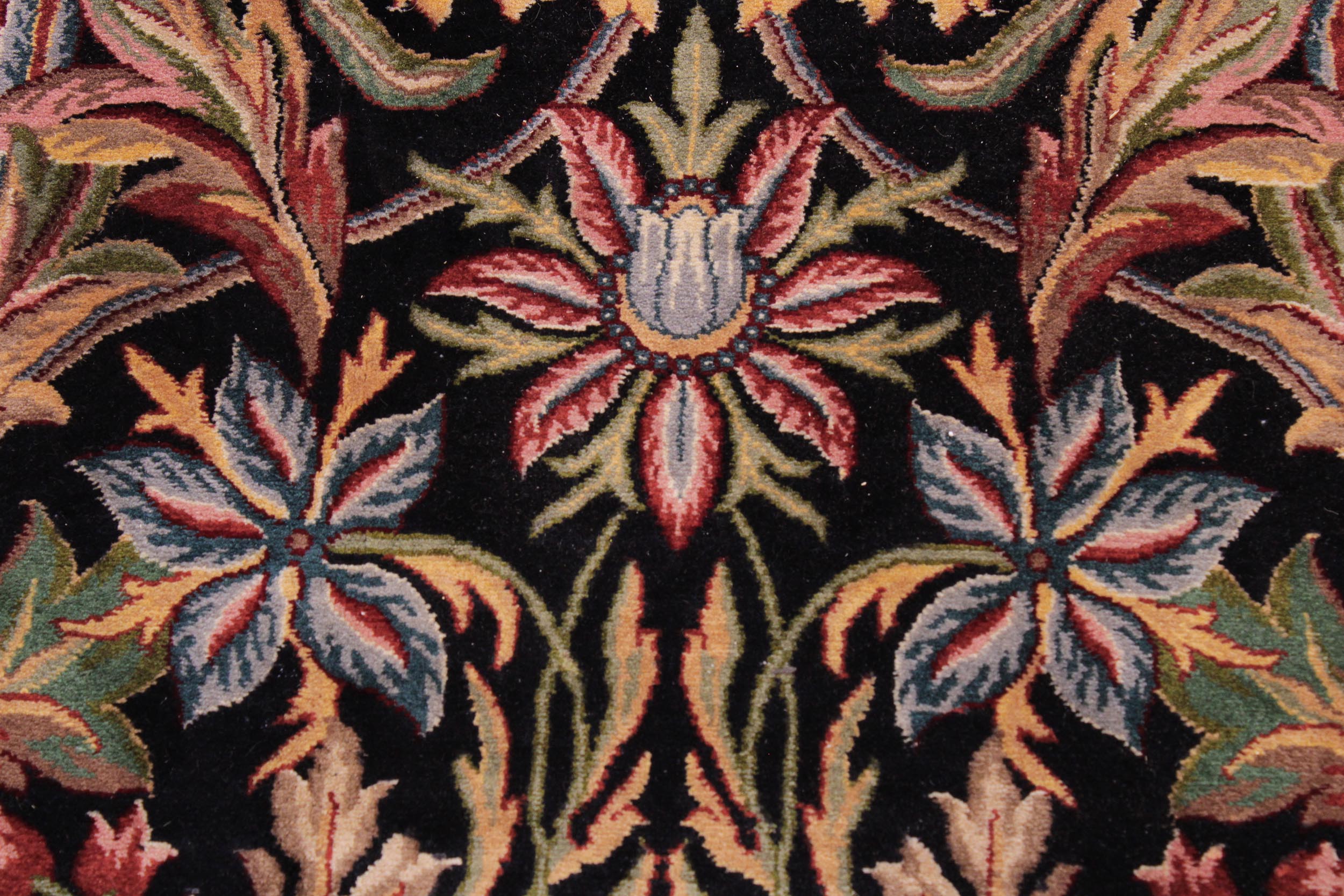 handmade Transitional Internation Black Black Hand Knotted RECTANGLE 100% WOOL area rug 9x12