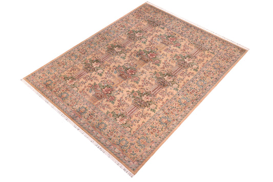 handmade Transitional Pupo Tan Tan Hand Knotted RECTANGLE 100% WOOL area rug 9x12