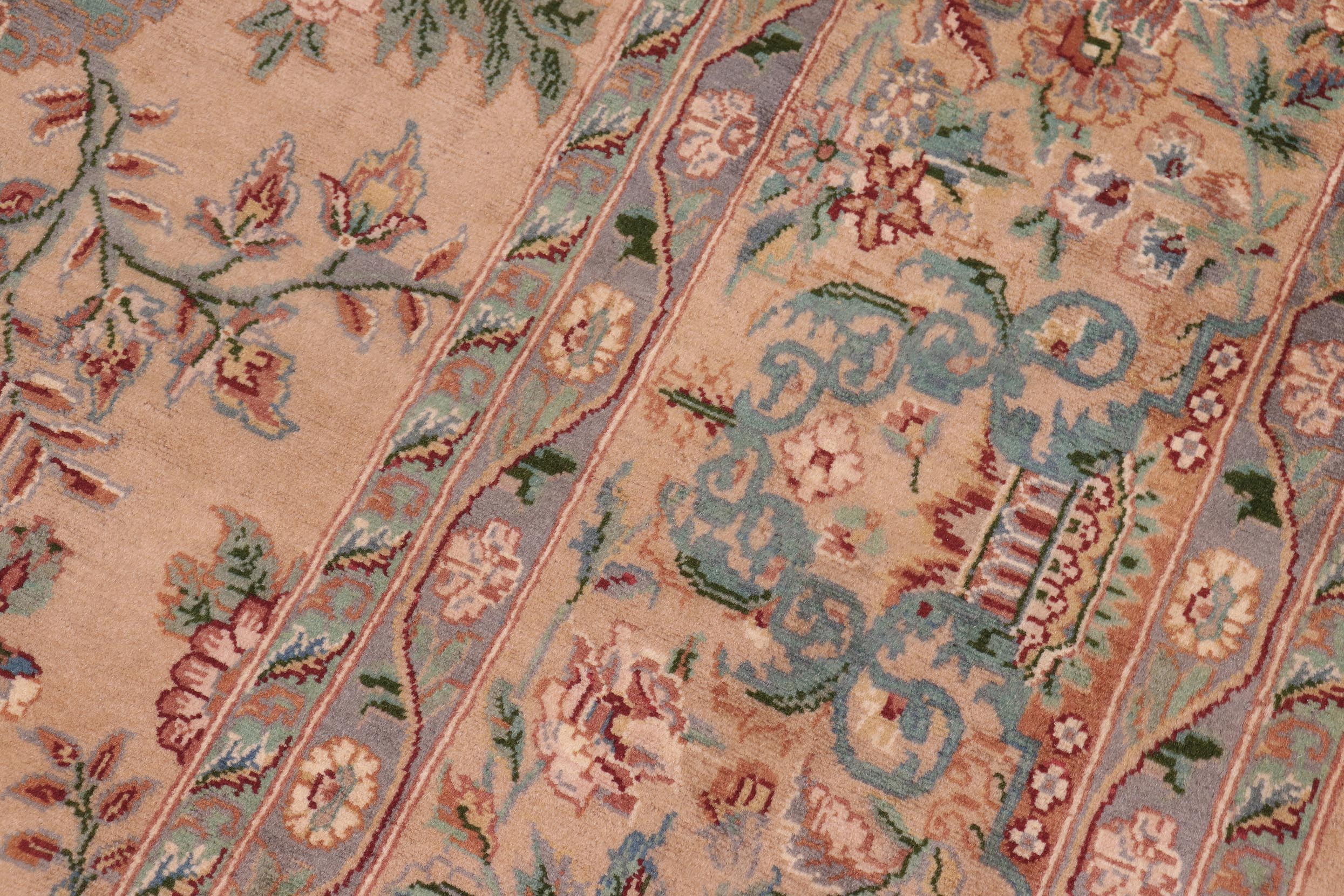 handmade Transitional Pupo Tan Tan Hand Knotted RECTANGLE 100% WOOL area rug 9x12