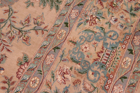 handmade Transitional Pupo Tan Tan Hand Knotted RECTANGLE 100% WOOL area rug 9x12