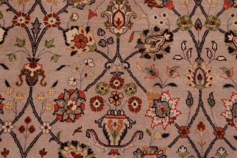 handmade Transitional  Lt. Gray Brown Hand Knotted RECTANGLE 100% WOOL area rug 9x12