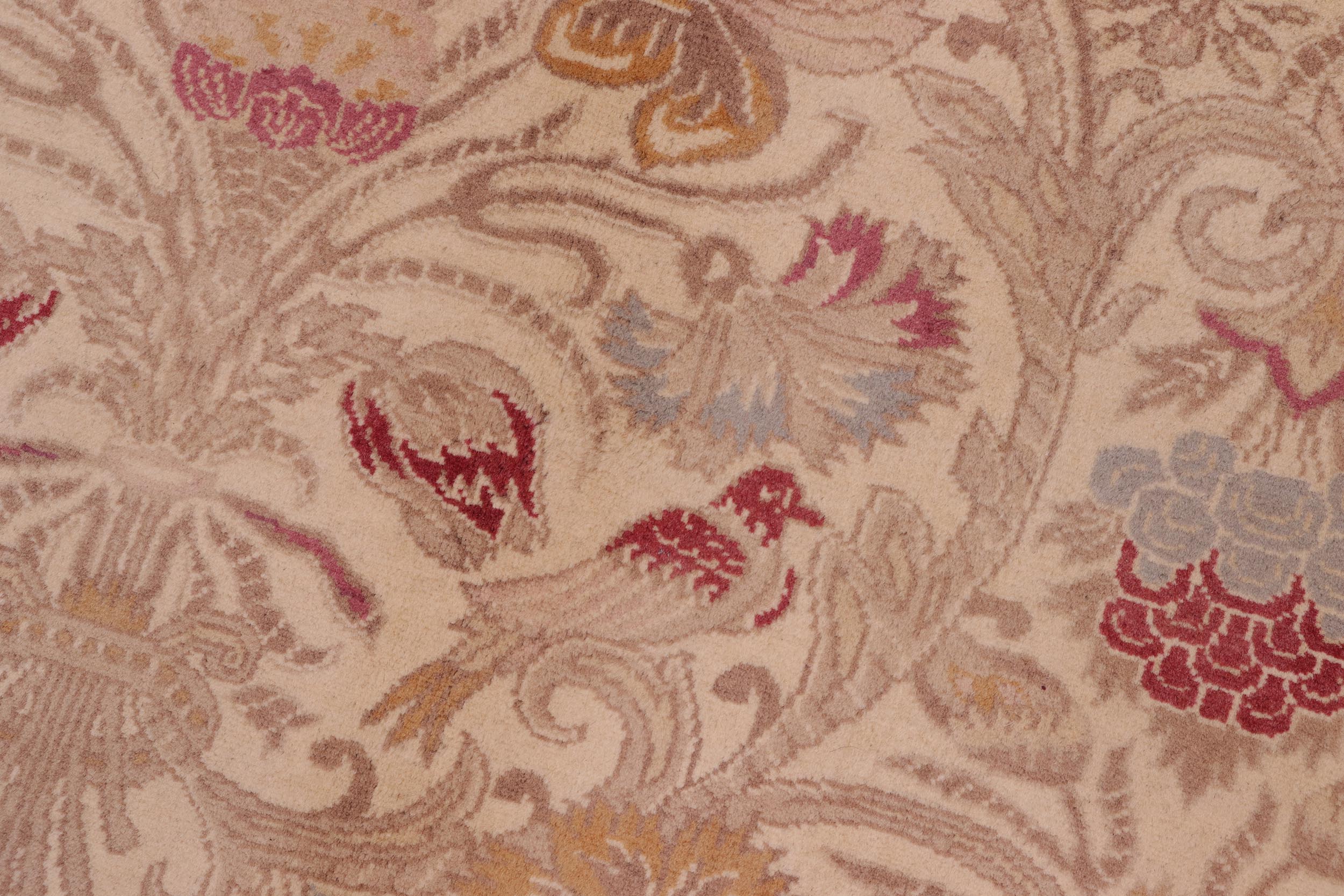 handmade Transitional Sayra Beige Red Hand Knotted RECTANGLE 100% WOOL area rug 8x10