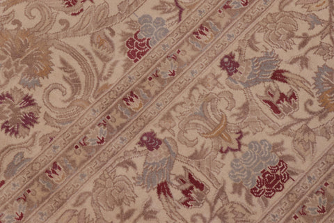handmade Transitional Sayra Beige Red Hand Knotted RECTANGLE 100% WOOL area rug 8x10